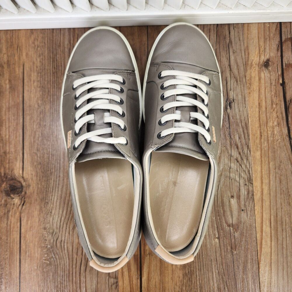 ECCO Soft 7 Womens 10.5 EU 41 Metallic Gray Casual City Lifestyle Sneakers Shoes - Picture 5 of 9